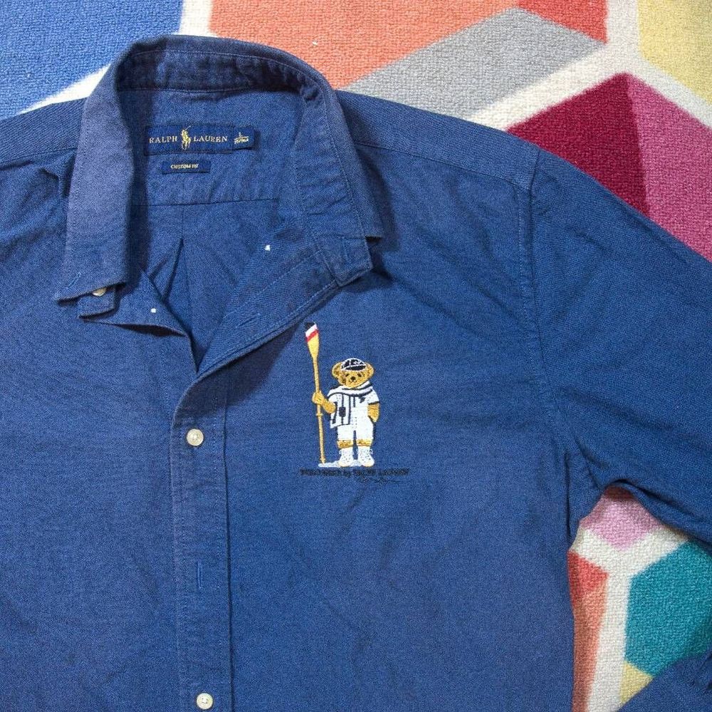 Polo Ralph Lauren Classic Fit Polo Bear Oxford Shirt Size Large